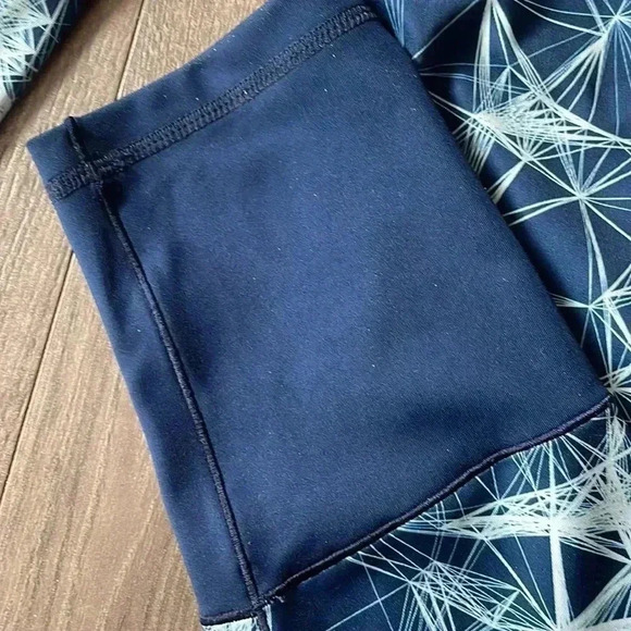 NWOT Adidas Super Long All Over Print Womens Long Running Tights -  Blue-L - Picture 7 of 9